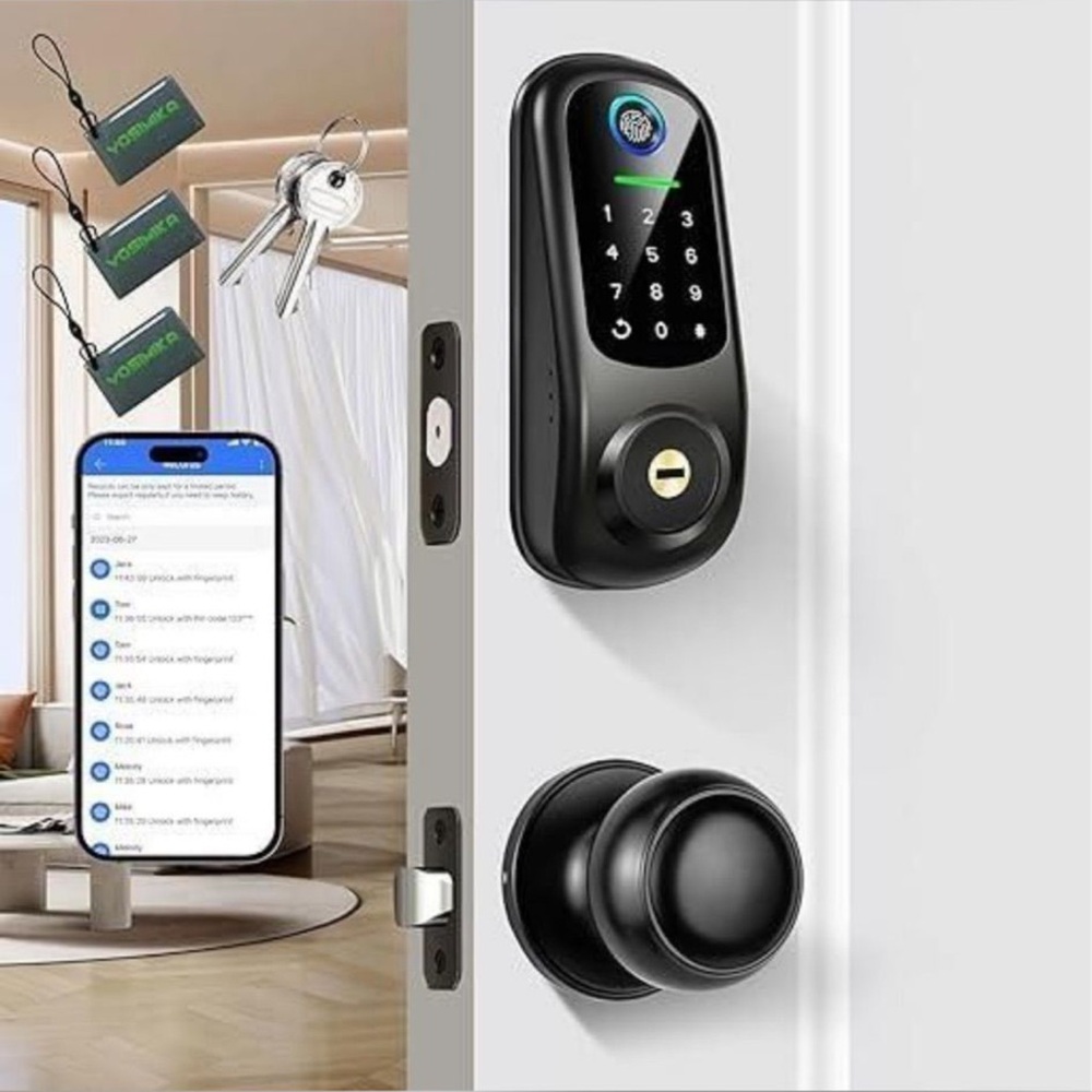 Smart Black Keyless Door Lock